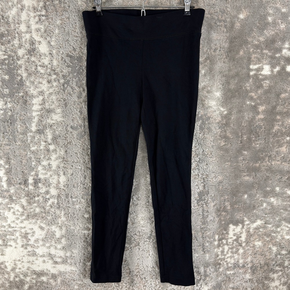 INC Petites Size 4p Pull On Skinny Stretch Knit Leggings Pants Black Womens